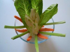 centrotavola natalizio con le verdure 