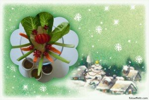 centrotavola natalizio con le verdure 