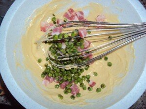 Muffin Salati con Piselli e Pancetta‏