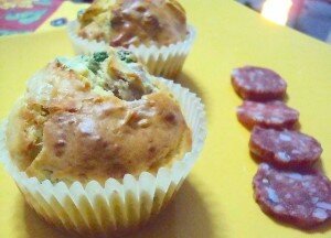Muffin Salati con Piselli e Pancetta‏