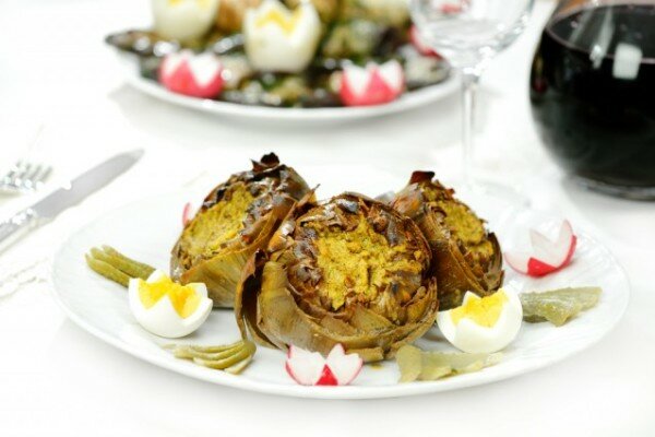 carciofi ripieni vegetariani