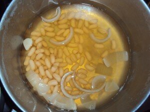 Spaghetti con Fagioli, Cozze e Gamberi‏