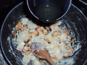 Spaghetti con Fagioli, Cozze e Gamberi‏